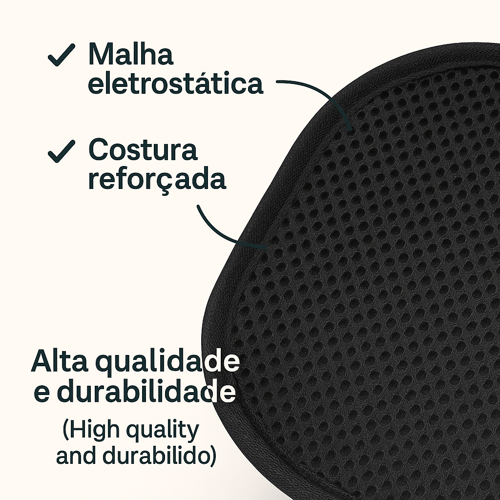 Luvas Eletrostáticas Removedoras de Pelos de Animais Afiyaan – Pack com 2 + Fecho Zip – Reutilizáveis, Sem Produtos Químicos – Removem Facilmente Pelos de Animais de Sofás, Tapetes, Bancos de Carro e Camas – Ecológicas e Duráveis