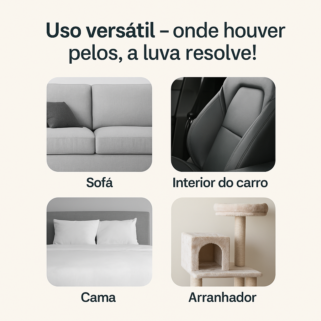 Luvas Eletrostáticas Removedoras de Pelos de Animais Afiyaan – Pack com 2 + Fecho Zip – Reutilizáveis, Sem Produtos Químicos – Removem Facilmente Pelos de Animais de Sofás, Tapetes, Bancos de Carro e Camas – Ecológicas e Duráveis