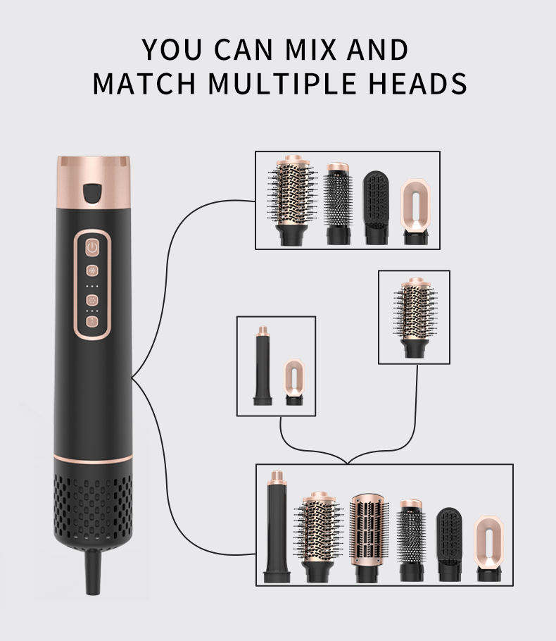 Mesky Ferramenta de Estilização de Cabelo 5 em 1 – Multi Styler Iónico BLDC de Alta Velocidade, Secador de Cabelo, Escova de Ar Quente e Escova Modeladora