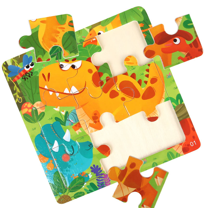 Puzzle Infantil 9 Peças – Quebra-Cabeça Educativo em Miniatura, Brinquedo de Aprendizagem Precoce para Meninos e Meninas