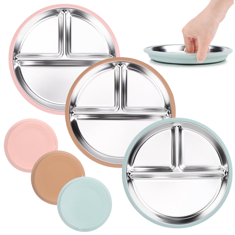 Conjunto de Alimentação Infantil em Silicone – Prato, Tigela e Outros Acessórios para Bebé
