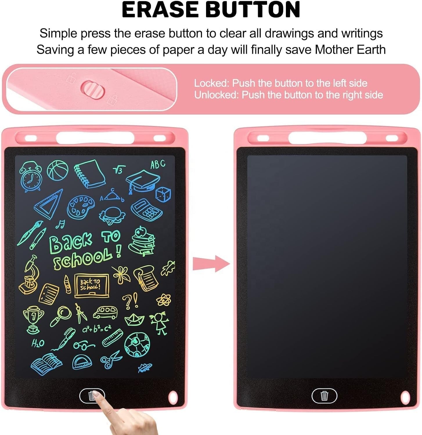 Tablet de Escrita LCD 8.5” – Quadro de Desenho Colorido para Crianças, Tablet de Escrita Portátil