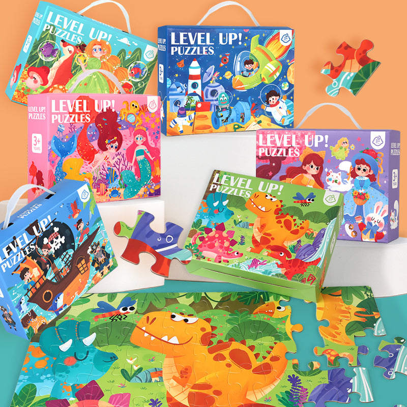 Puzzle de Papel 60 Peças – Brinquedo Montessori Criativo, Jogo Educativo Infantil para Meninos e Meninas, Presente com Certificação CE