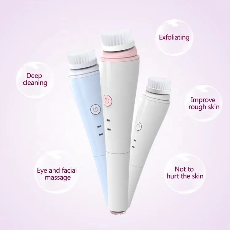 SG-703 Limpador Facial Sónico 3 em 1 a Pilhas – Multi-funcional com Cabeças de Escova Substituíveis para Esfoliação da Pele