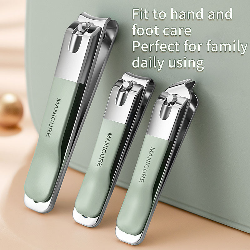 Kit Profissional 18PCS de Manicure & Pedicure em Aço Inoxidável – Conjunto de Viagem Branco para Cuidados com as Unhas