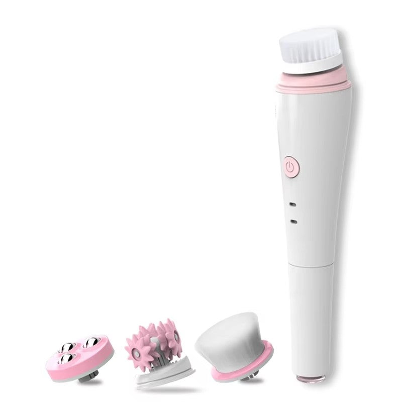 SG-703 Limpador Facial Sónico 3 em 1 a Pilhas – Multi-funcional com Cabeças de Escova Substituíveis para Esfoliação da Pele
