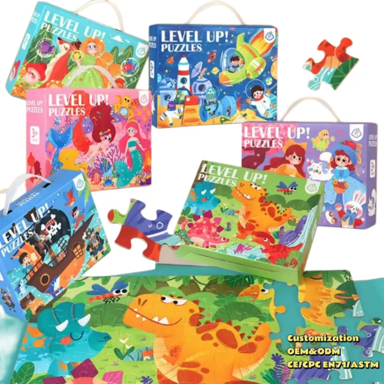 Puzzle de Papel 60 Peças – Brinquedo Montessori Criativo, Jogo Educativo Infantil para Meninos e Meninas, Presente com Certificação CE
