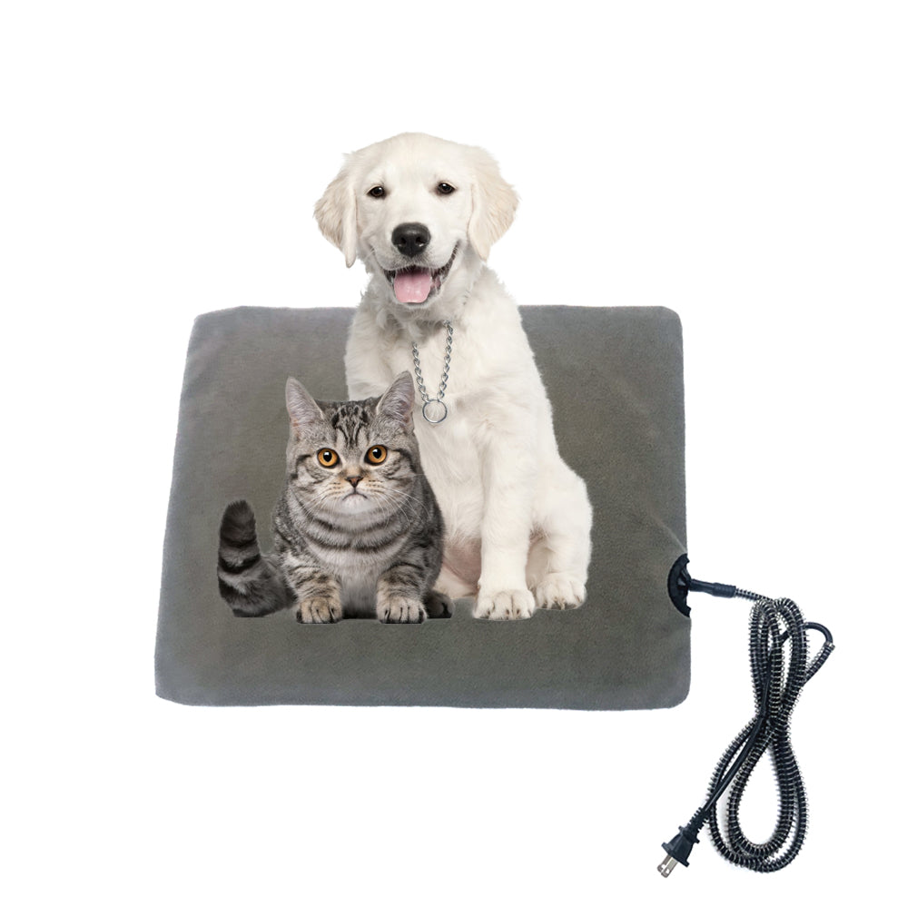 Tapete Impermeável Antimordida para Cães e Gatos – Cama Aquecida com Infravermelhos Distantes, Almofada de Aquecimento para Animais com Termóstato e Temporizador