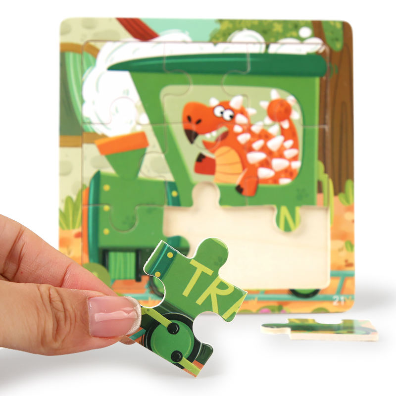 Puzzle Infantil 9 Peças – Quebra-Cabeça Educativo em Miniatura, Brinquedo de Aprendizagem Precoce para Meninos e Meninas