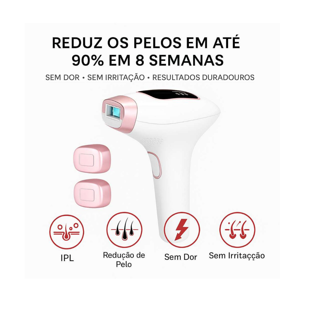 Depilador IPL Portátil com 9 Níveis e Resfriamento a Gelo