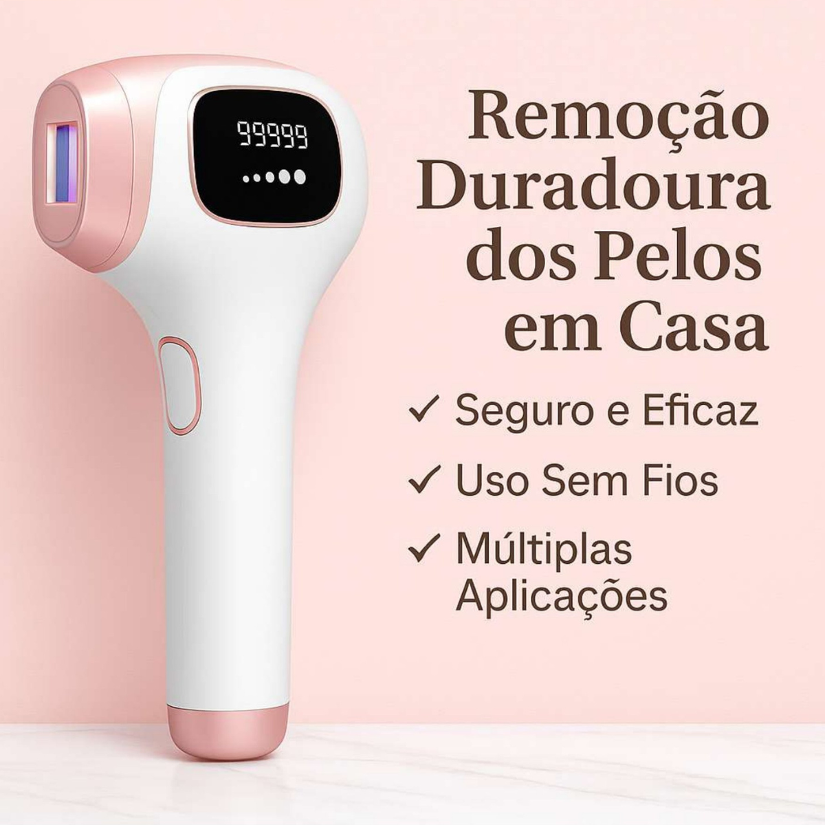 Depilador IPL Portátil com 9 Níveis e Resfriamento a Gelo