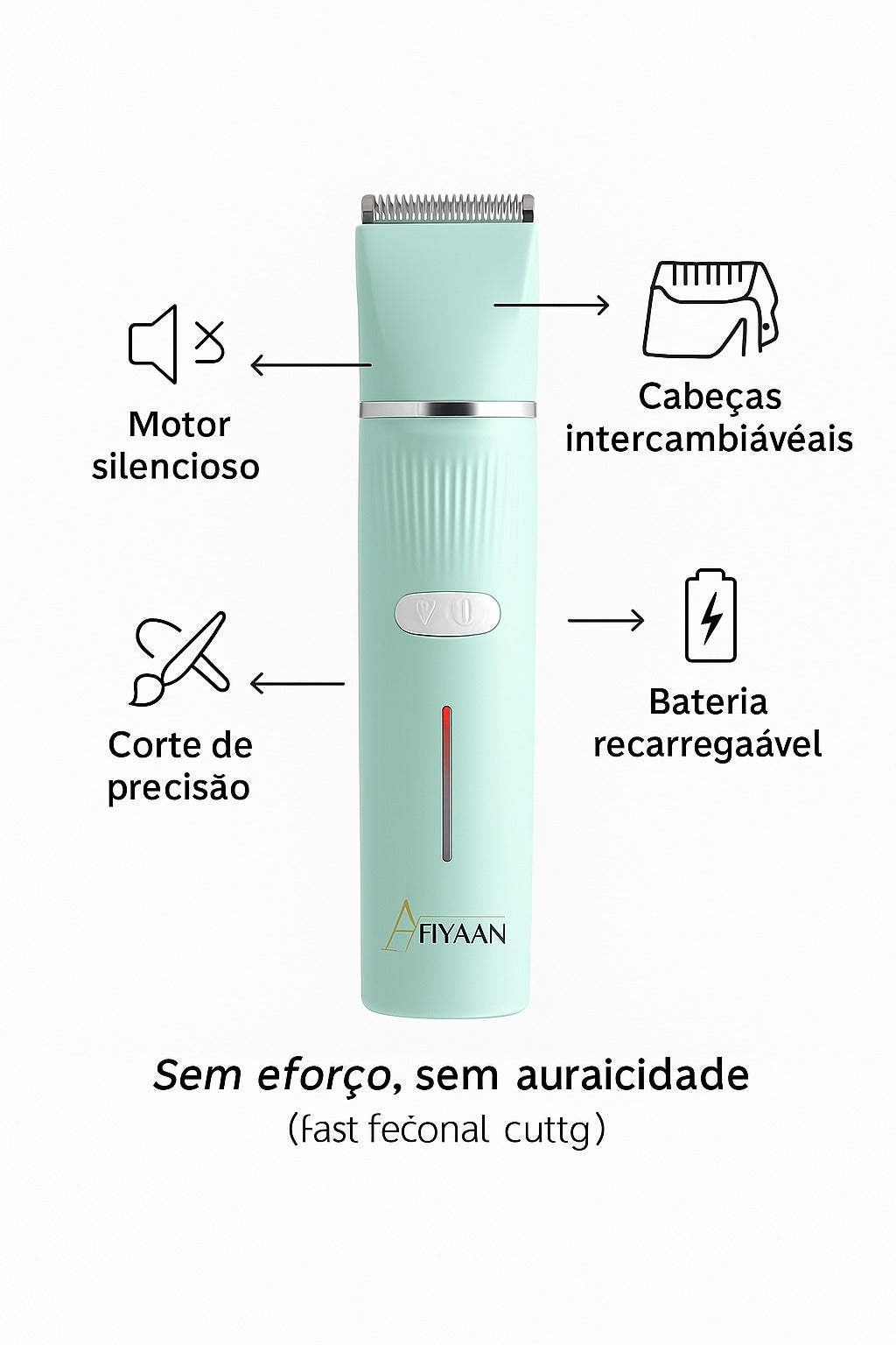 Kit de Higiene 4 em 1 para Animais de Estimação à Prova de Água Recarregável – Aparador Elétrico para Garras, Orelhas e Corpo + Lixadeira de Unhas e Máquina de Tosquiar para Cães